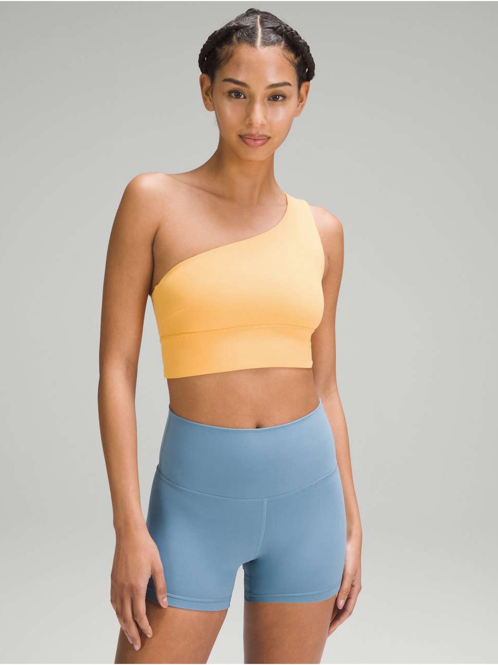 Lululemon One-Shoulder Align Sports Bra in Mango Dream